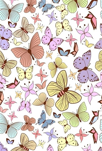 Amazon Aofoto 5 X 7ftカラフルバタフライ背景catoon抽象写真バックドロップkid Girl Baby Child Adult Portrait Photoshoot Studio Propsビデオドレープ壁紙 Aofoto バックペーパー 背景布