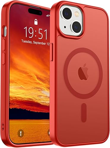 Miniatura 22 de SUPFINE - Funda magnética para iPhone 14 Pro Max (compatible con MagSafe), (protección contra caídas de grado militar de 10 pies), delgada, Negro