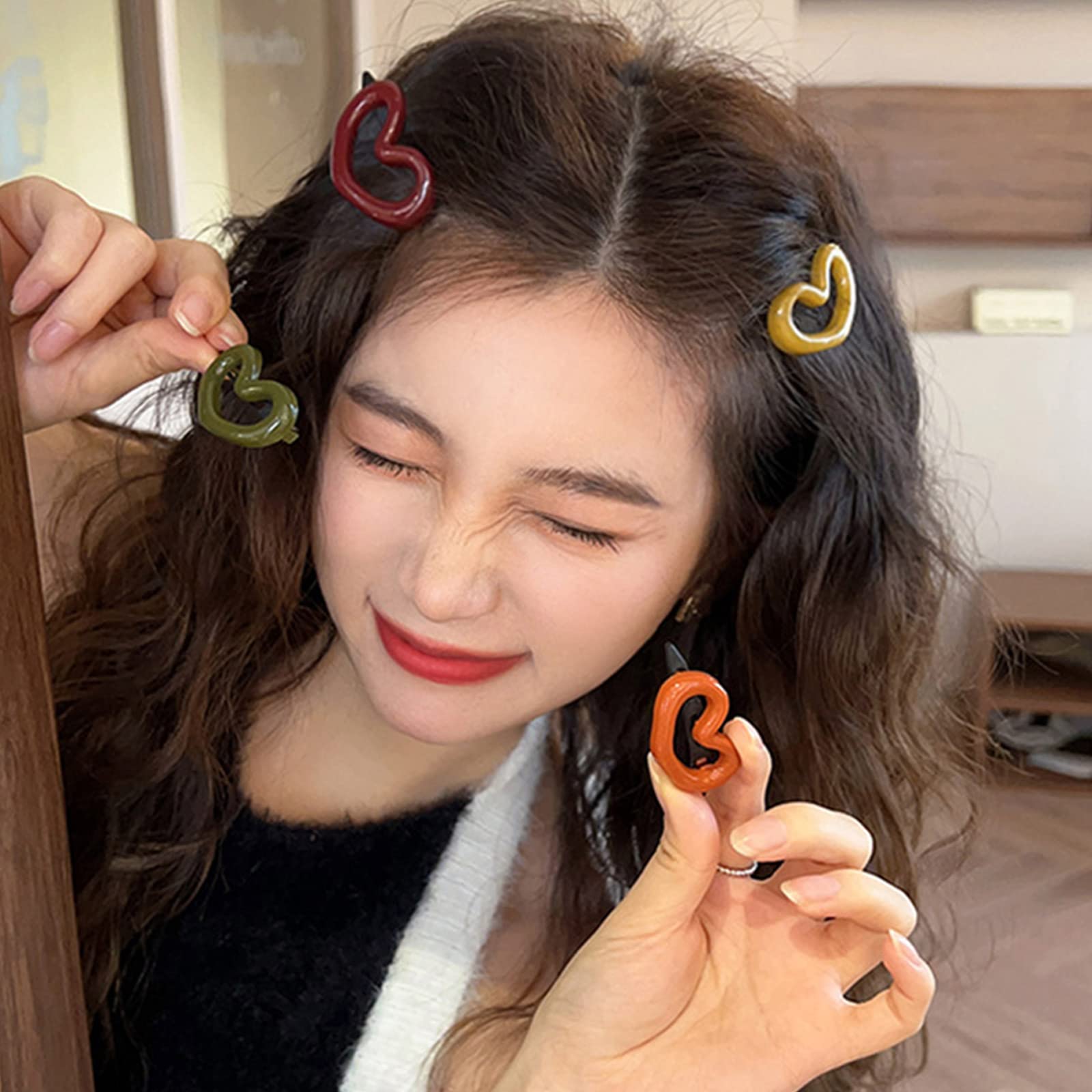 Amazon.co.jp: ハートヘアピン ヘアクリップ ハートヘアピン ヘア