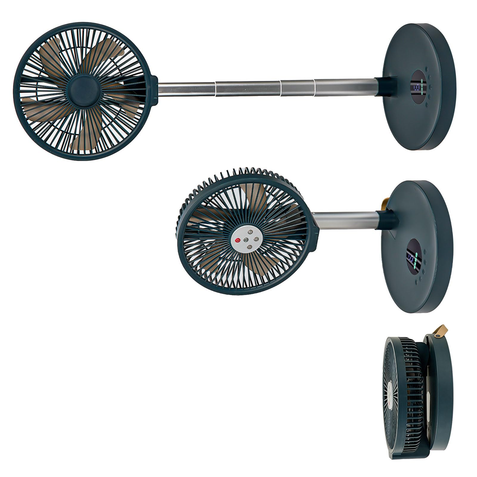 Oxxggkao Moving Device with Permanent Build 25CM Width When Folded Gentle Night Lighting for Evening Use Remote Control Fan