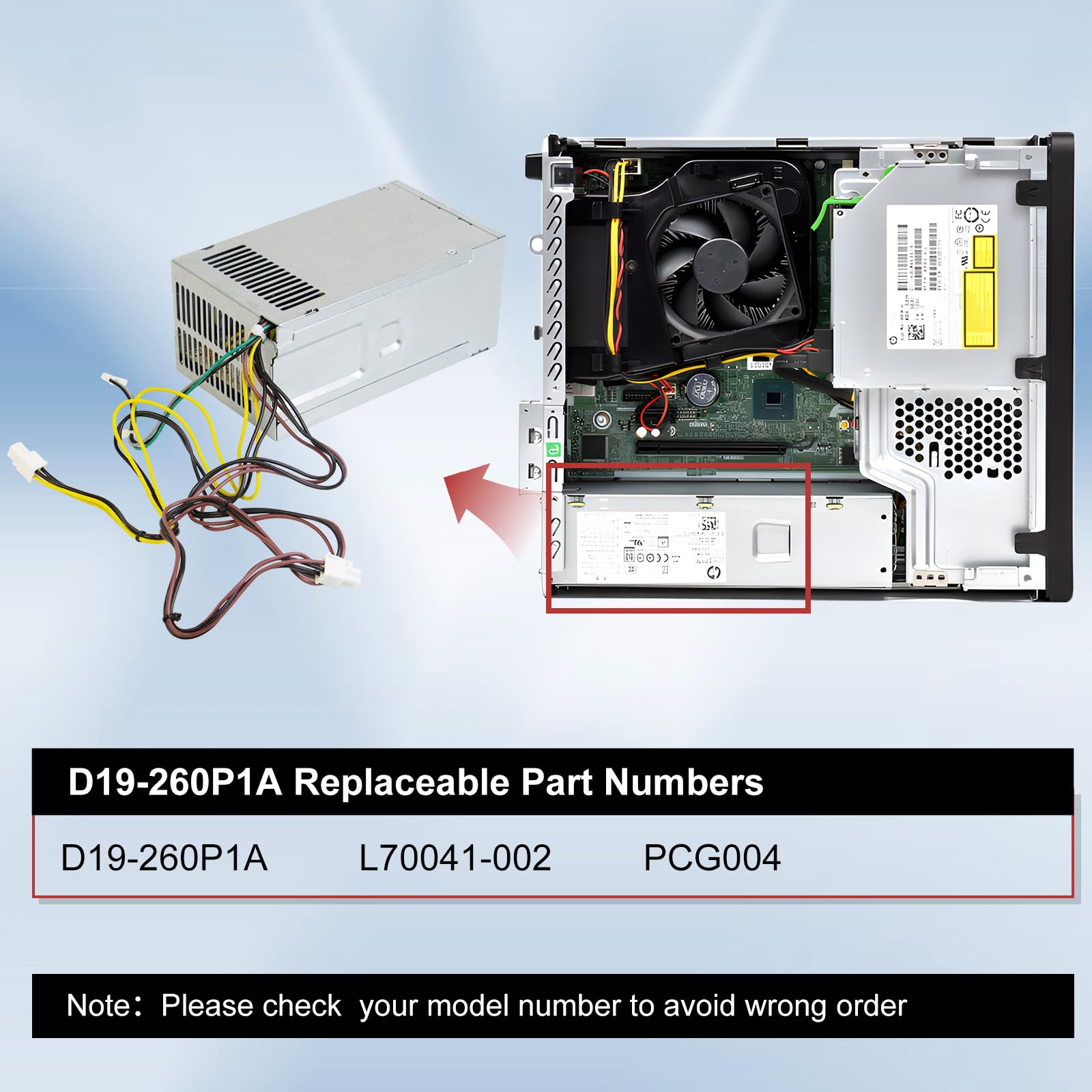 Amazon.com: LXun Upgraded D19-260P1A Power Supply 260W Power