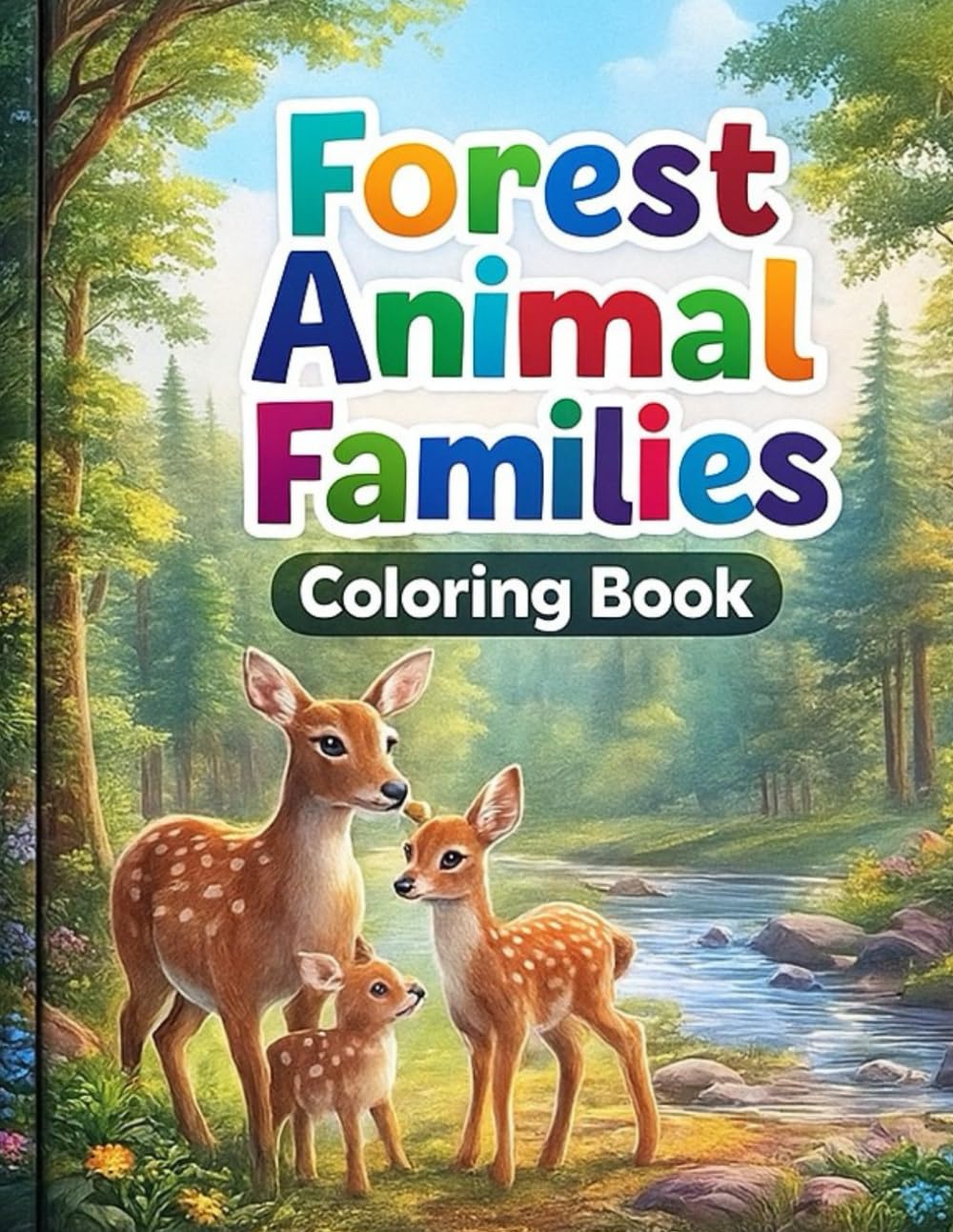 Title: Forest Animal Families Coloring Book
