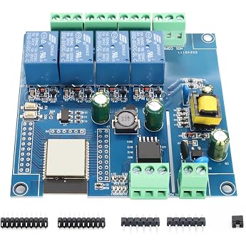 Binghe ESP 4-Channel Relay Module ESP Relay Development Boards with WiFi Bluetooth BLE AC220W/DC5-30V Power Supply for DIY Programming Projects LC-Relay-ESP-32-4R-A2