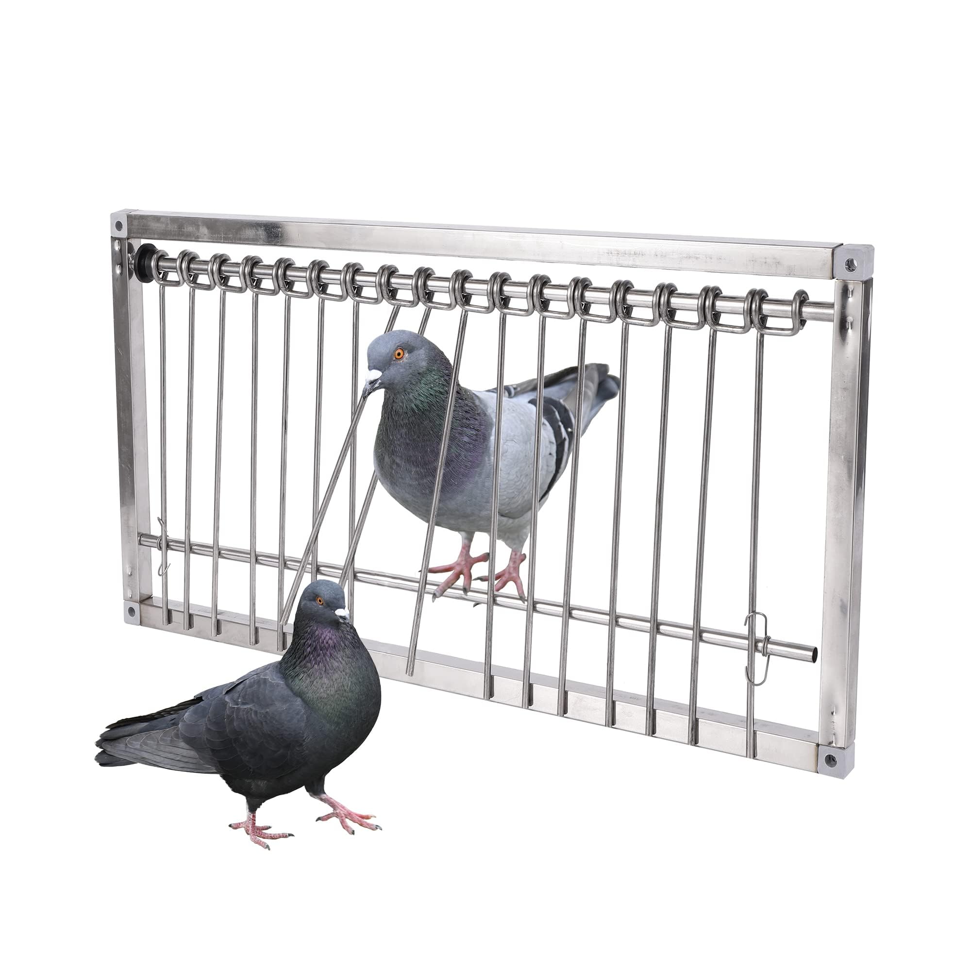 1PC Pigeon Trap Door Stainless Steel Entrance Trap Suitable for Quail Poultry Birds (50 * 26 cm)