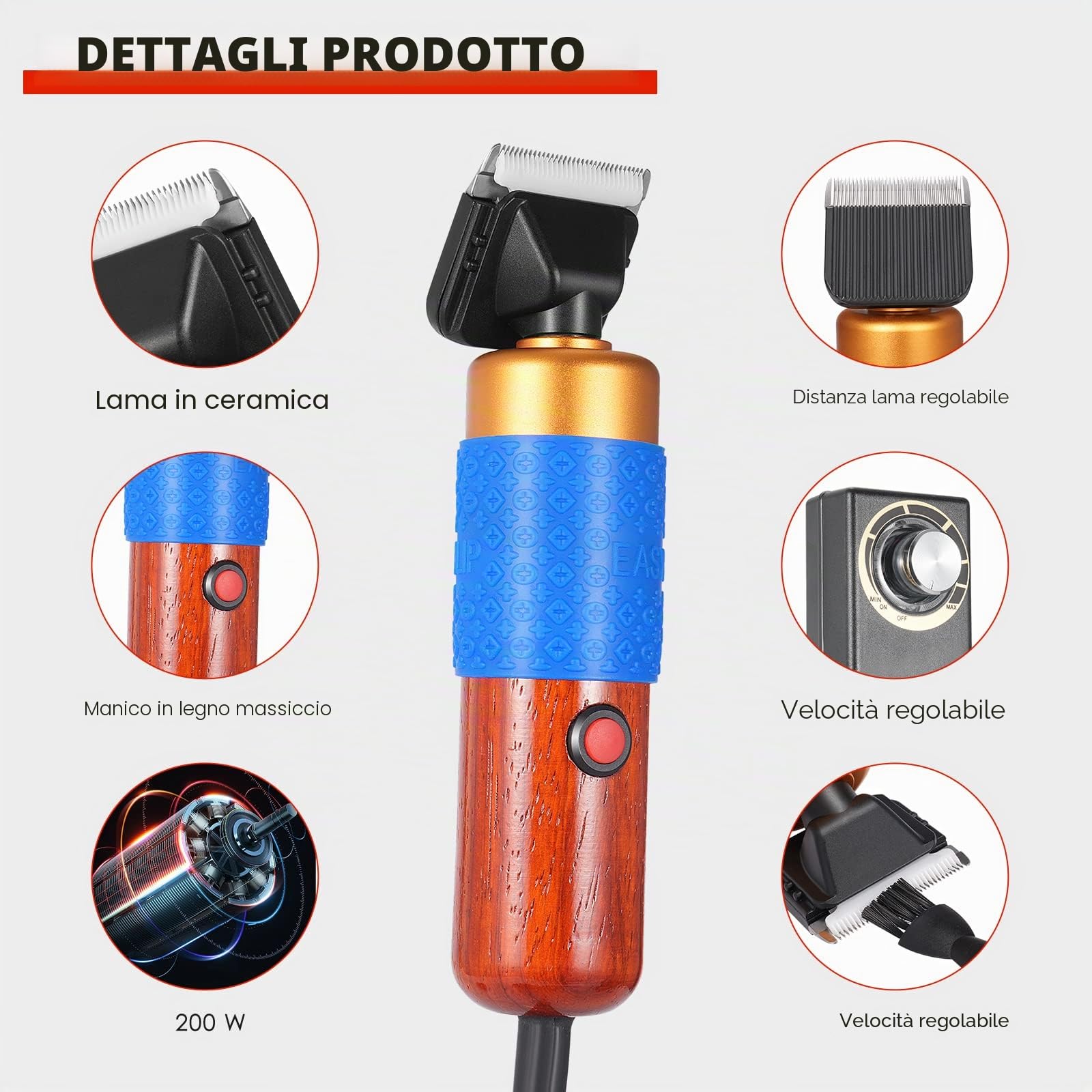 Tufting Trimmer Tappeto Clippers Kit, 200w Tosatrici per Tappeti a Velocità Regolabile,Tosatrice per Tappeti con Guida di Tosatura,6 velocità Regolabili