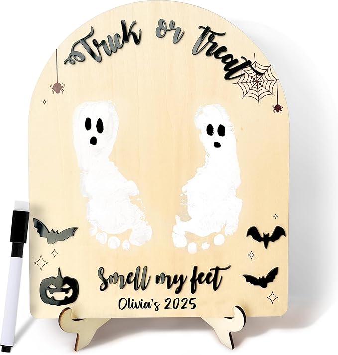Baby First Halloween Crafts 2025 Trick Or Treat Smell My Feet Sign
