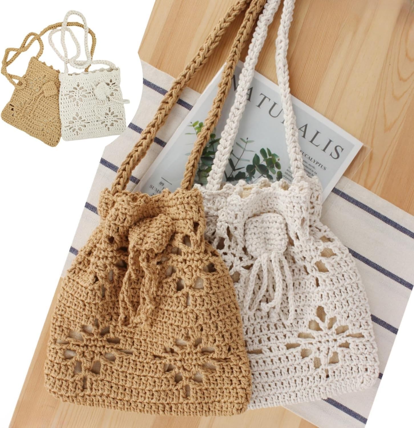 Handmade Crochet Phone Bag Knitted Bag for Women - Image 2
