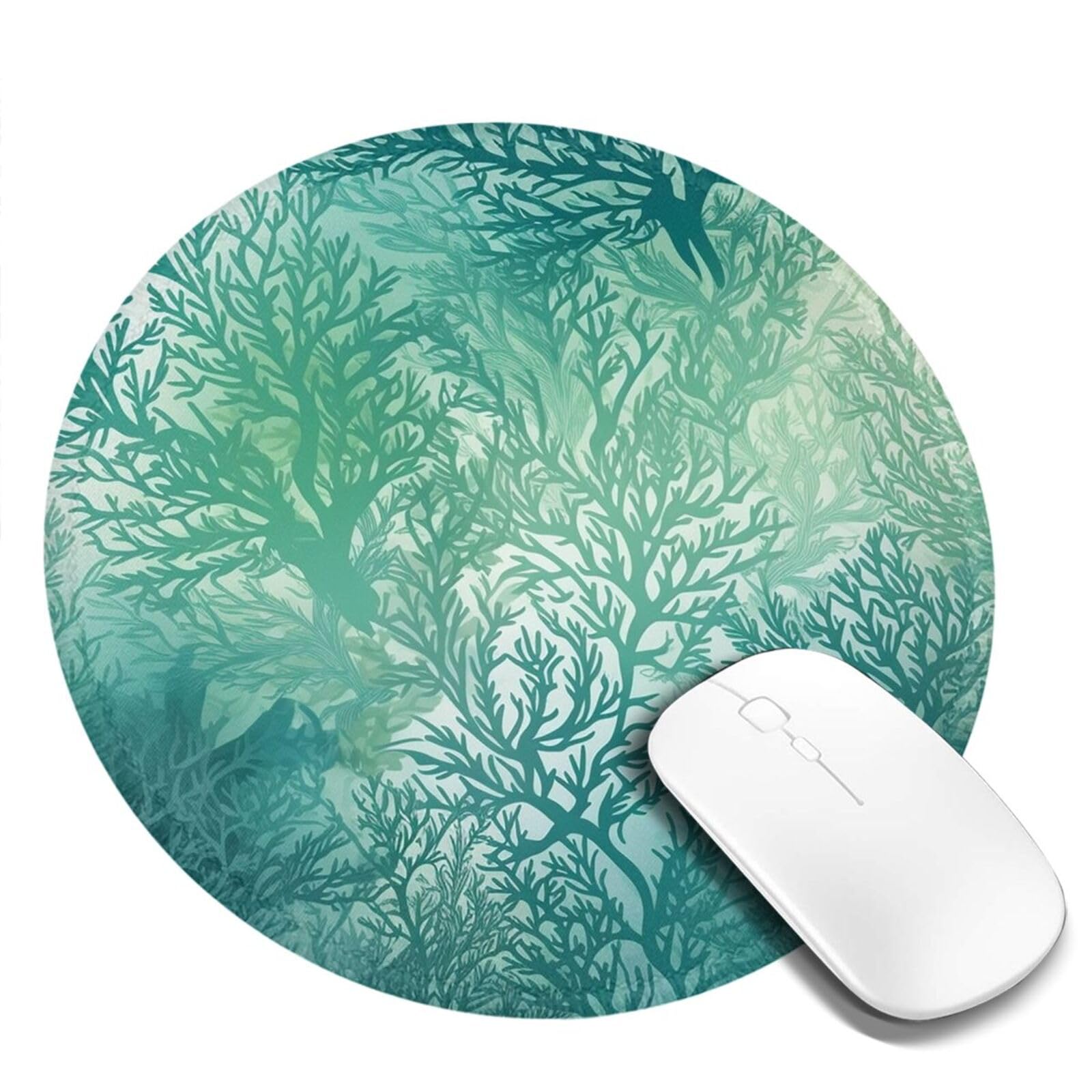 Tapis De Souris Rond En Caoutchouc - En Forme De Cœur - Imprimé Bougie