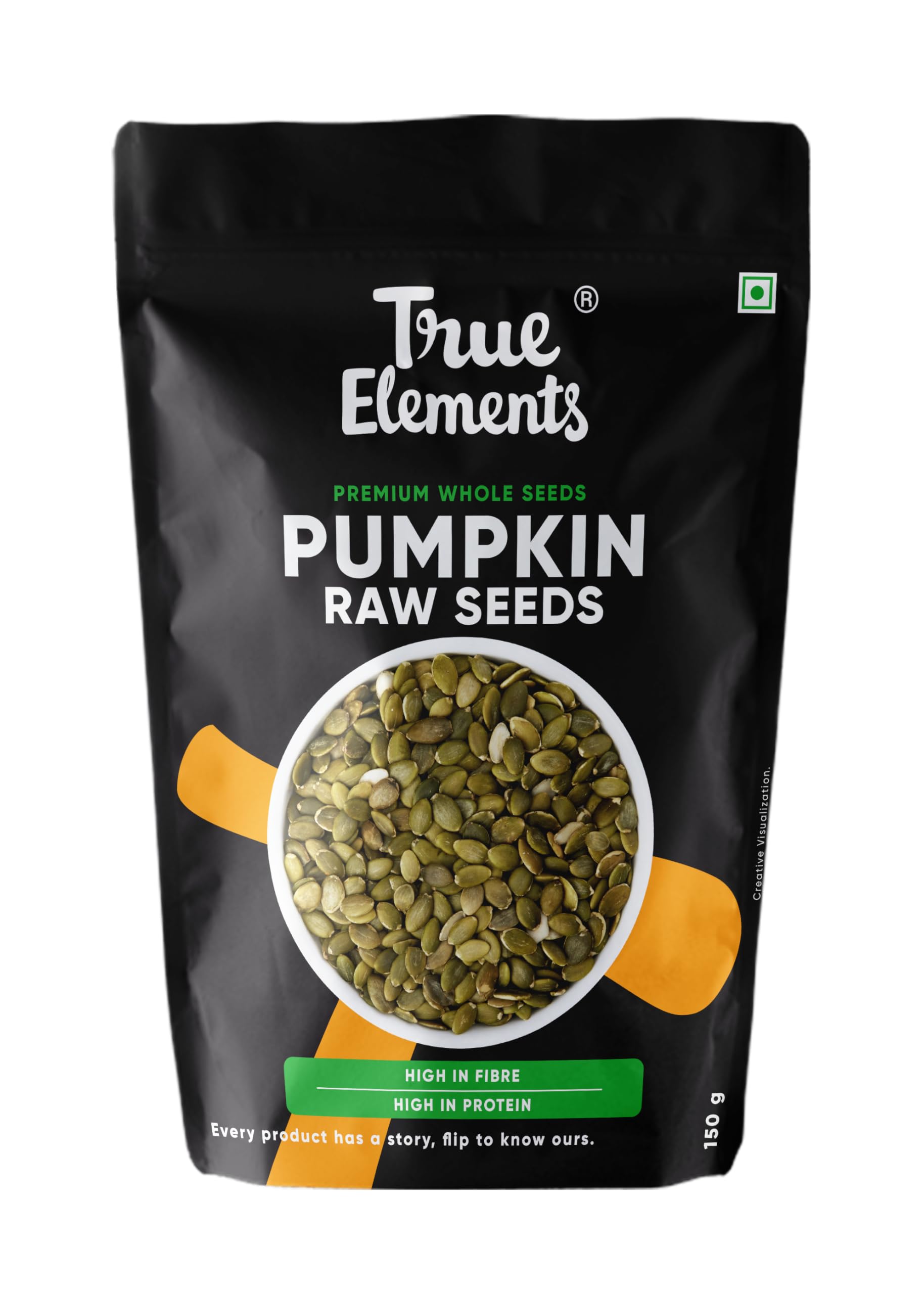 True Elements Pumpkin Seeds 150g - Premium AAA Grade Raw Seeds for Eating | Immunity Booster Seeds | Diet Snacks | High in Protein (B013STBS3W) Amazon Price History, Amazon Price Tracker