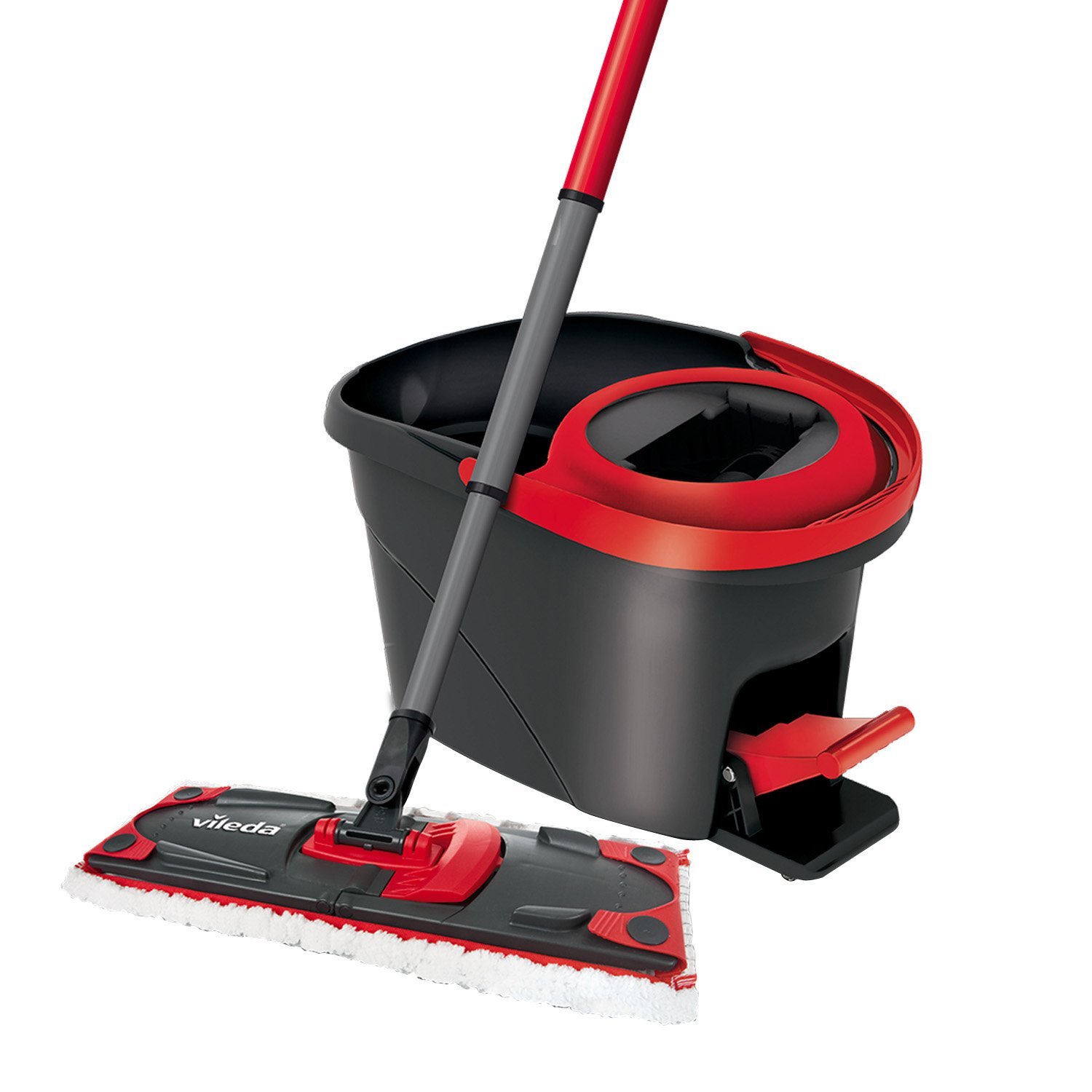 VILEDA EasyWring ULTRAMAT Komplettset Bodenwischer und Eimer mit Powerschleuder PLUS SECHS ERSATZBEZÜGE ULTRAMAX