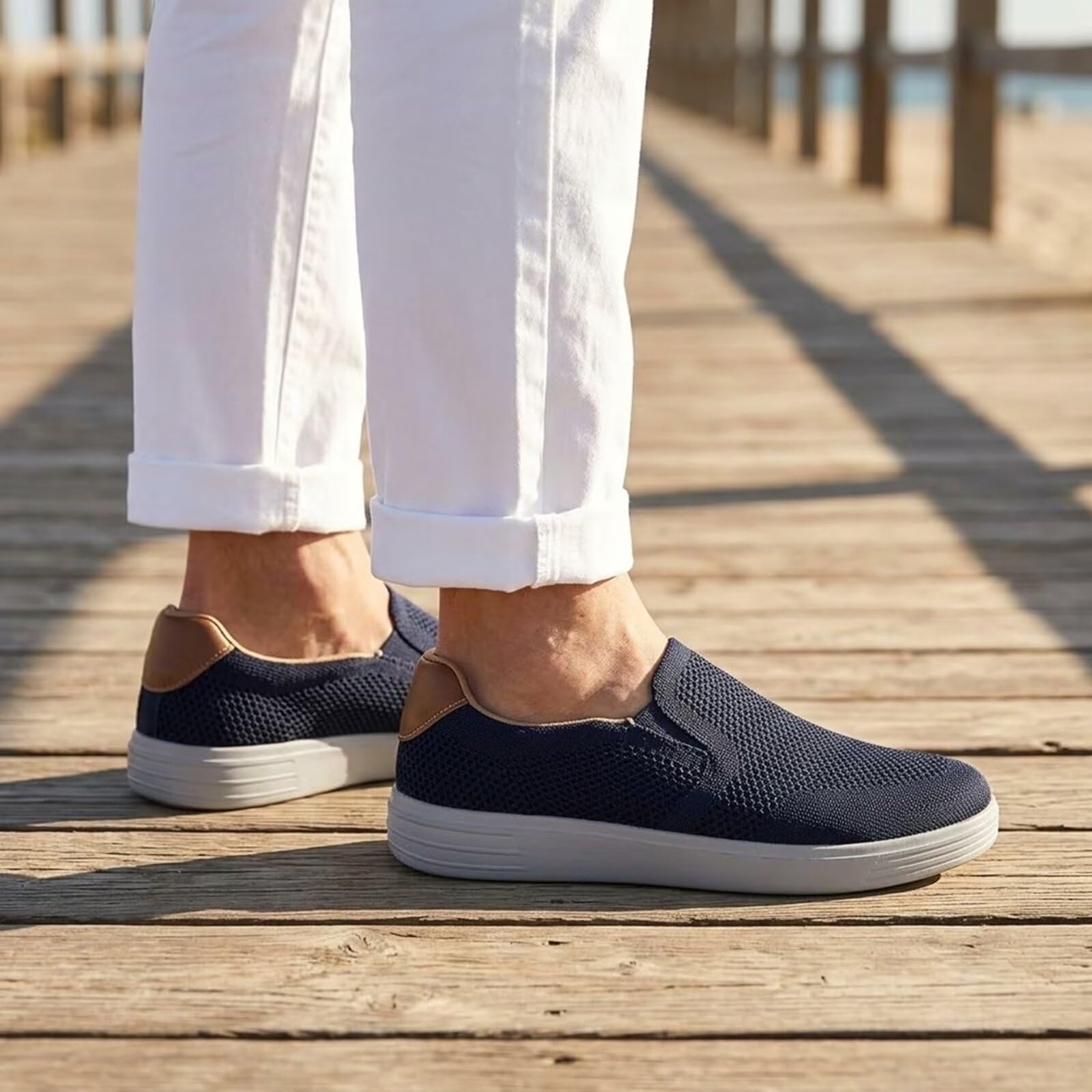 Puxowe Mocasines Casuales para Hombre, Zapatos de Malla para Caminar, Mocasines de Vestir para Negocios y Ocio