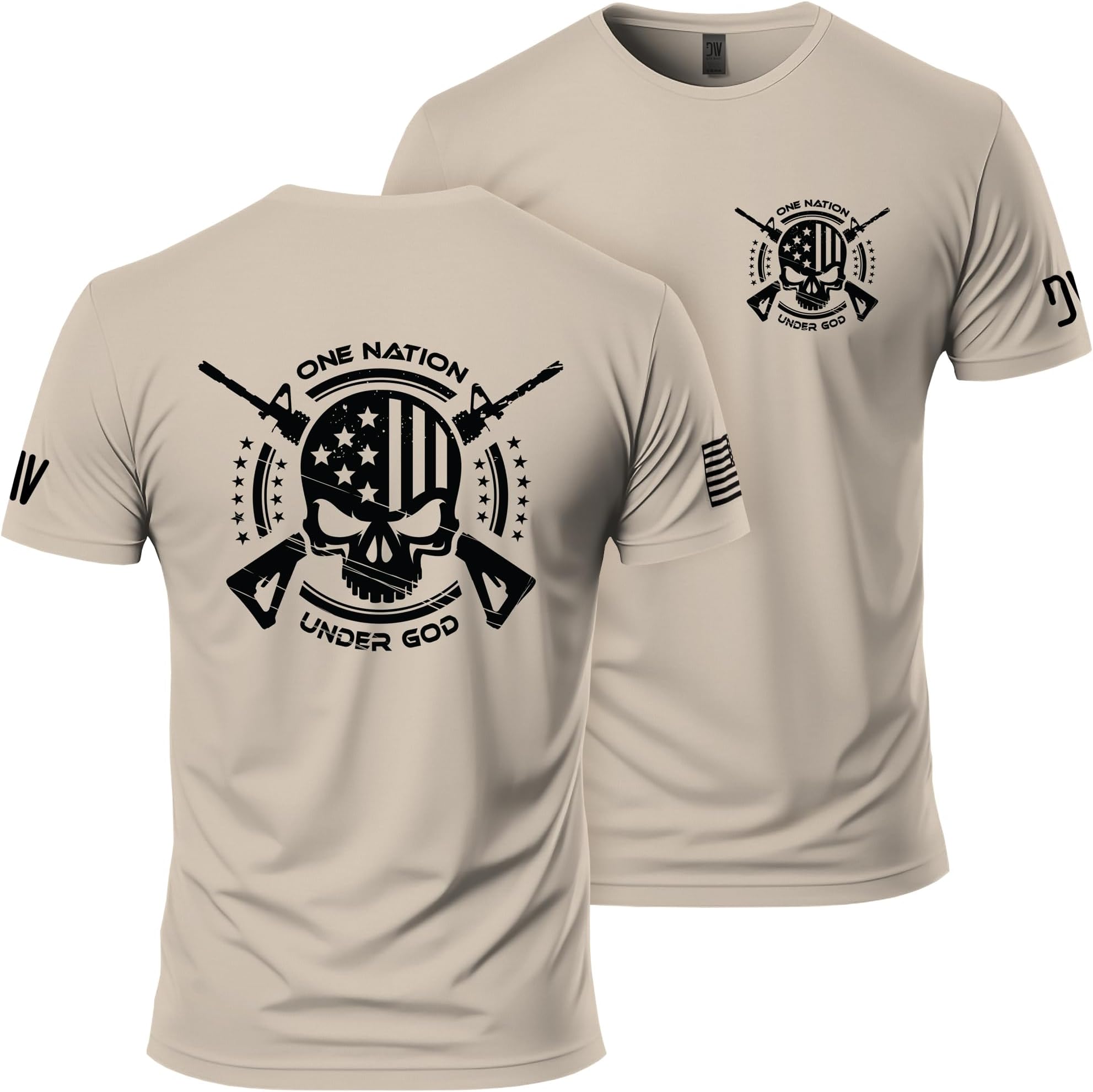 One Nation Under God T-Shirt - Ring-Spun Cotton Short Sleeve Shirt for Men