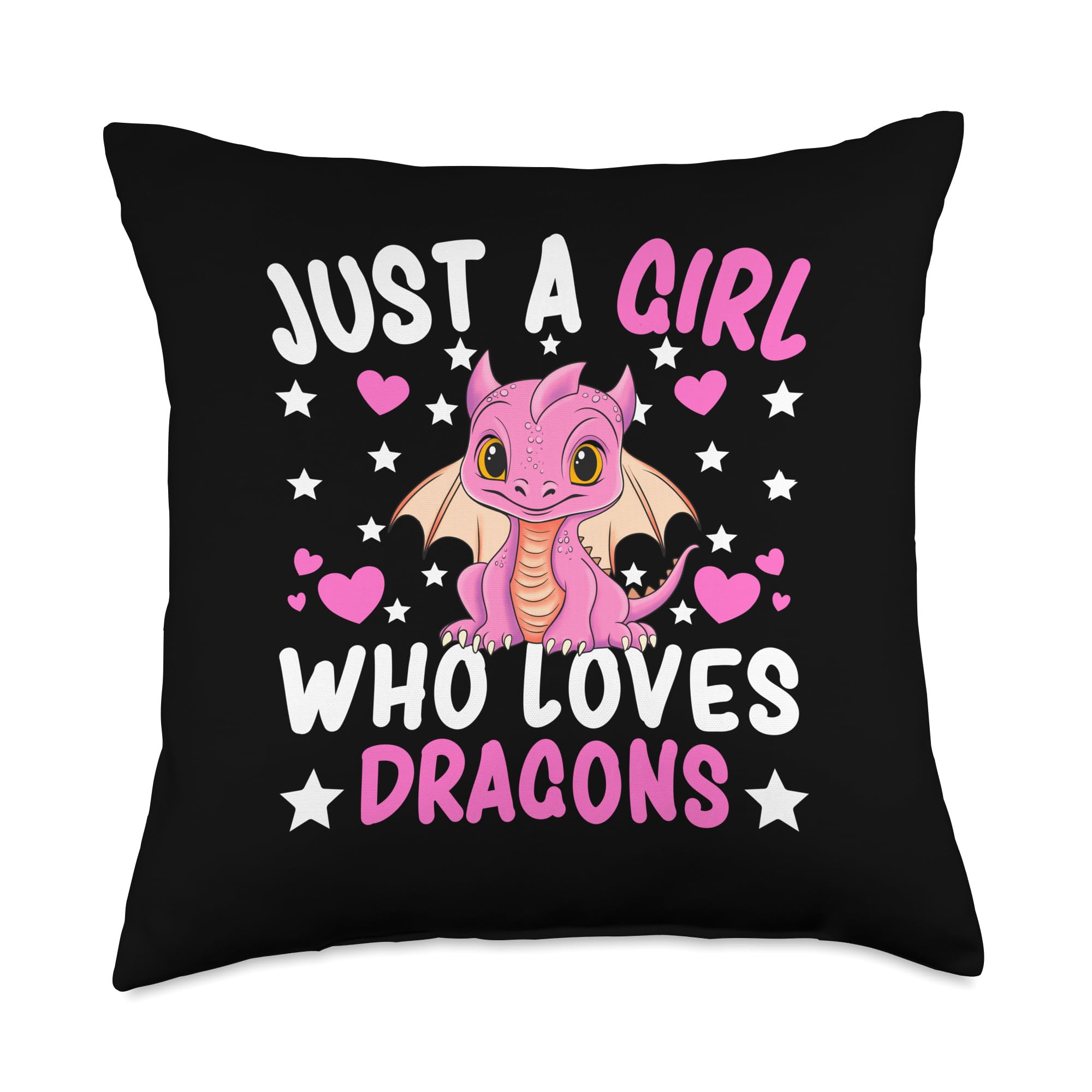 Just A Girl Who Loves DRAGONS - DRAGONS Lover Poultry Owner Throw Pillow