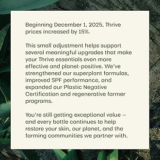 Thrive Natural Care Mineral Face Sunscreen SPF 30 - Daily Sunscreen for Face, No White Cast, Non-Nano Zinc Oxide - Lightweight Moisturizer Broad-Spectrum Protection - Vegan, 2 Fl Oz