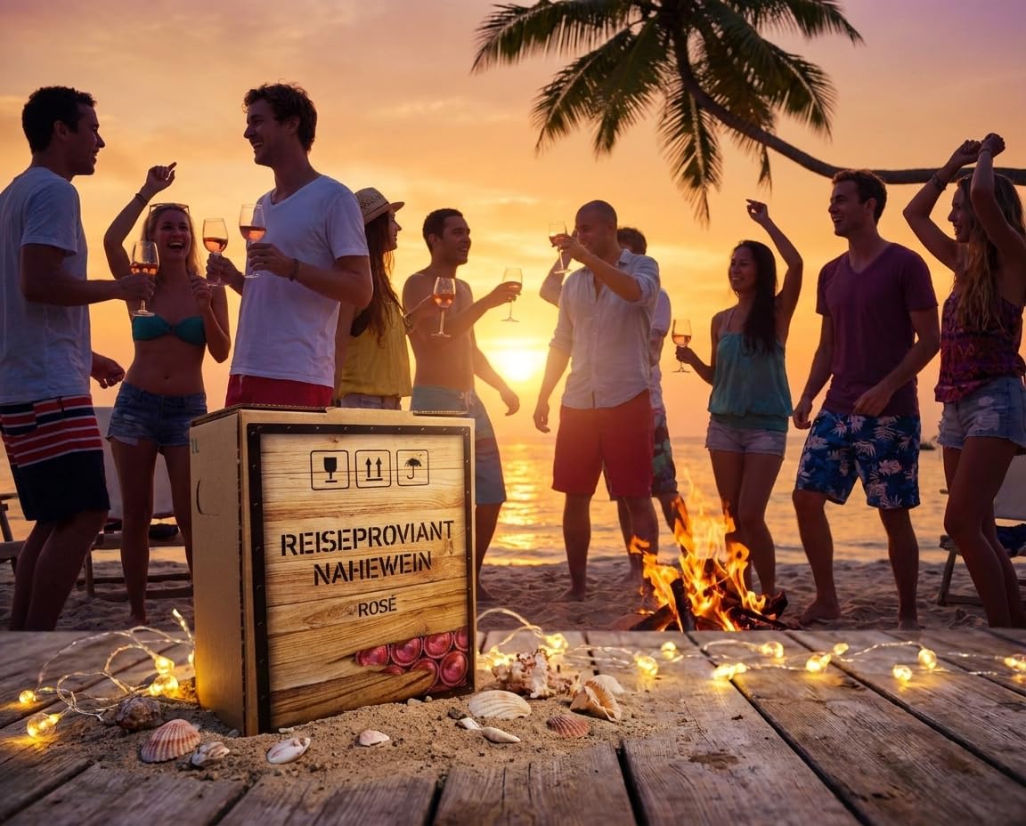 Reiseproviant Nahe Wein Rosé 3 Liter Bag in Box Fruchtig Frisch Deutscher Qualitätswein Zapfhahn