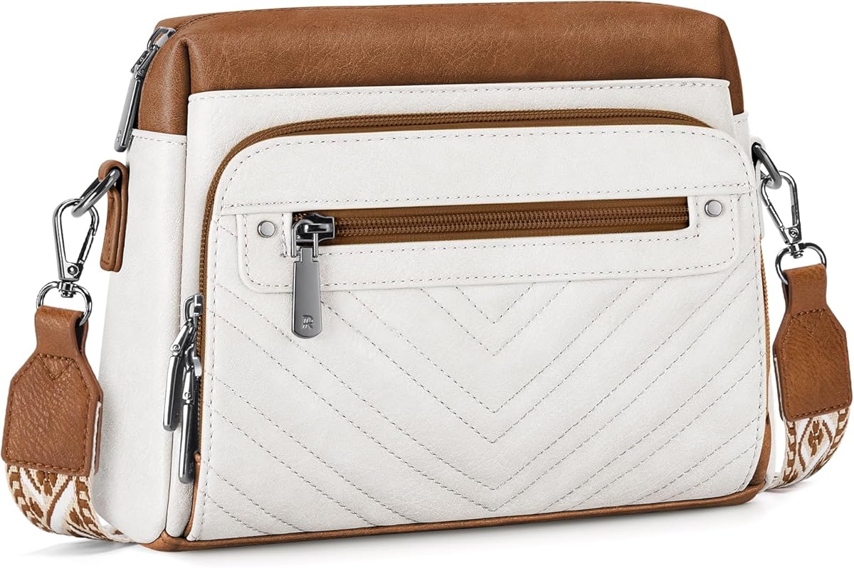 Crossbody Bags for Women, Small Cross Body Purses, Leather Women’s Crossbody Handbag with Built in Wallet