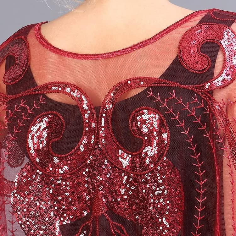 Cape de soirée WQHPLMD à sequins, le cadeau idéal pour mariée - 7