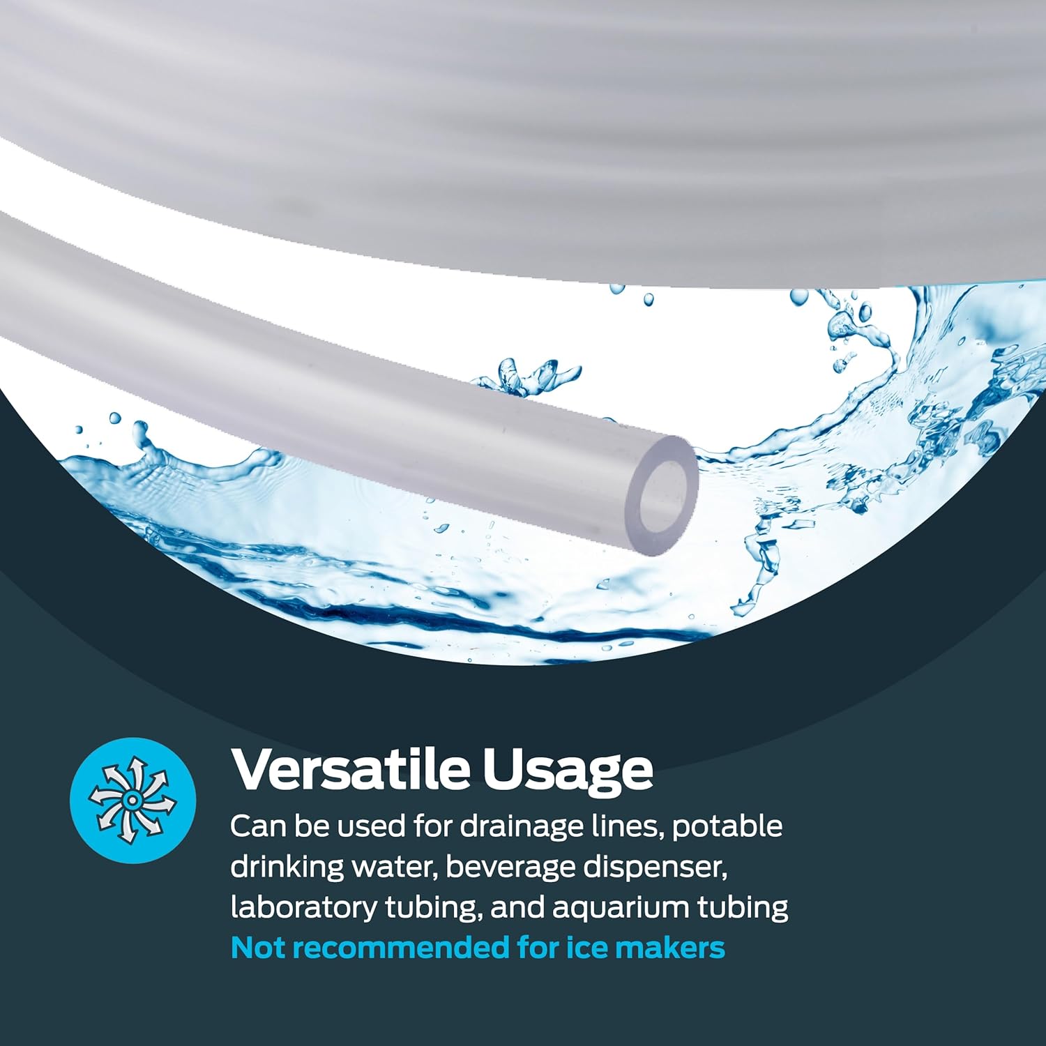 Eastman 1/4 Inch ID (3/8 Inch OD) PVC Clear Vinyl Tubing, 100 Foot Length, 98618