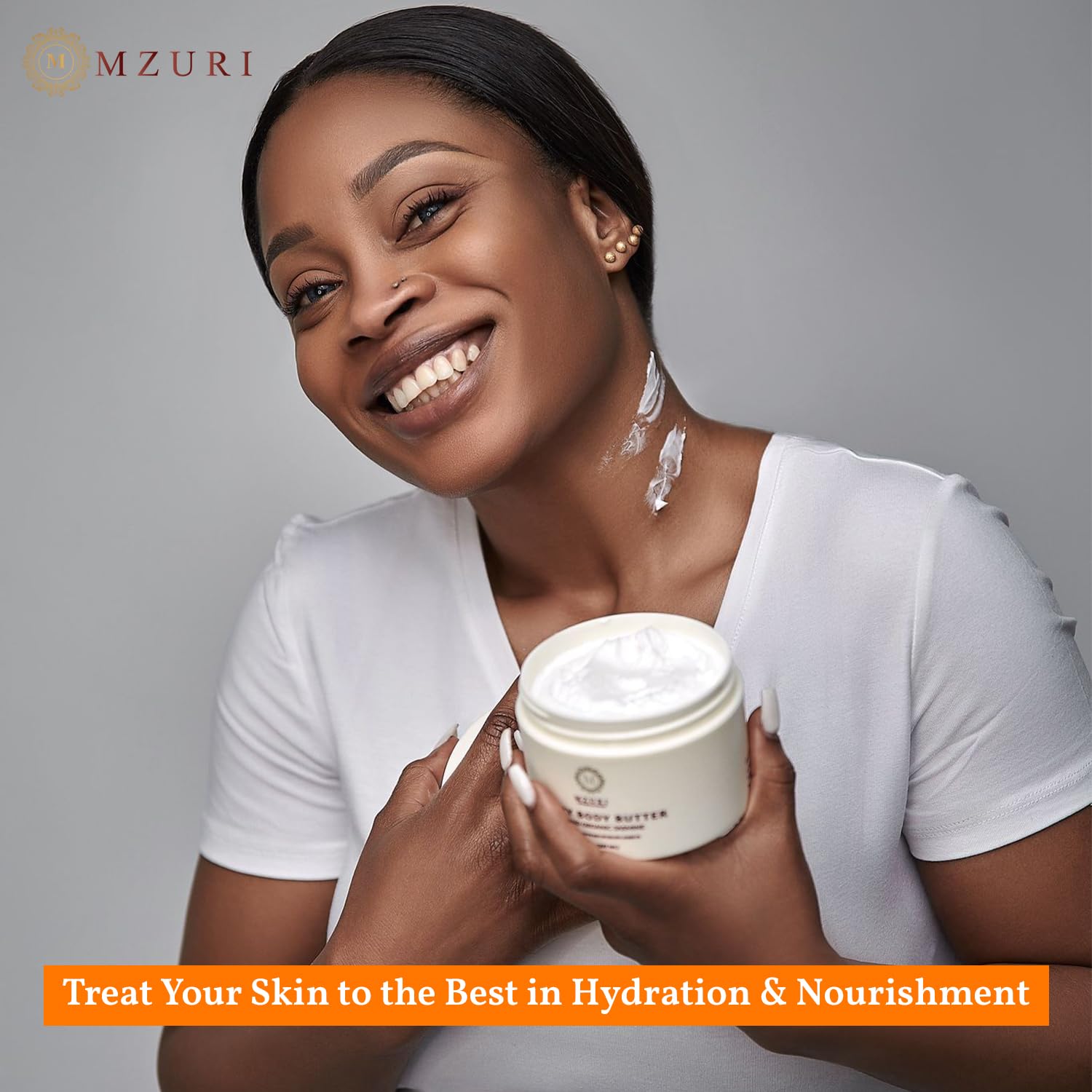 MZURI Body Butter, Whipped Shea and Island Vanilla Blend, Fast-Absorbing, Deep Moisturizing Cream with Essential Oils, Non-Greasy, Natural Skincare for Dry, Glowing Skin, Organic Butter - 8 Fl. Oz - Image 6