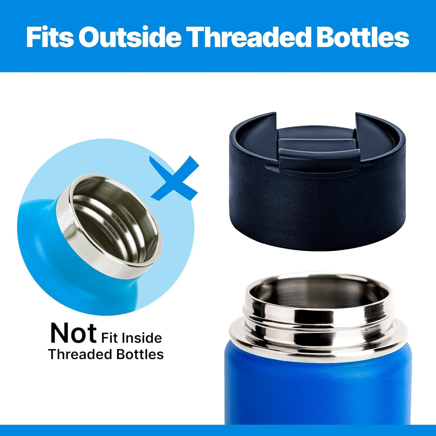 Flip Lid for Hydro Flask Wide Mouth, Replacement Lid for Hydroflask 12-64 oz,Simple Modern, Takeya, Iron Flask and Other Wide Mouth Bottle - Image 6