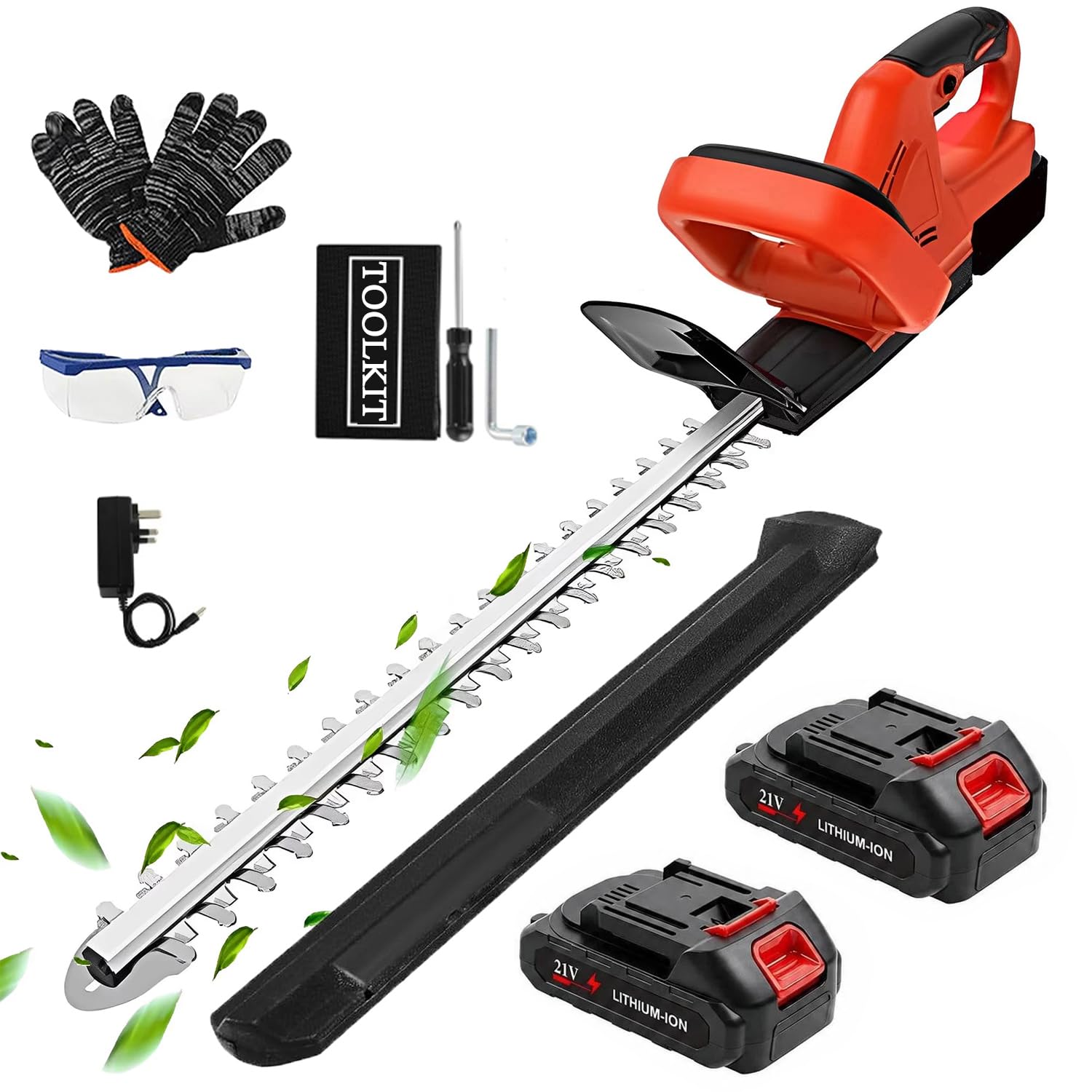 Cordless Hedge Trimmer,850W Electric Hedge Cutter with 2 x 2000mAh Battery