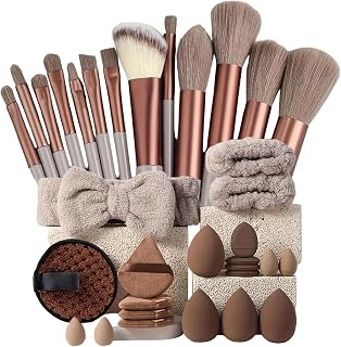 Makeup Brushes - Professional Makeup Kit for Beginners, Soft Cosmetic Tool Set, Portable Travel Brush Set for Artists, Family, Friends, Girlfriend, Wife or Girl, Complete Beauty