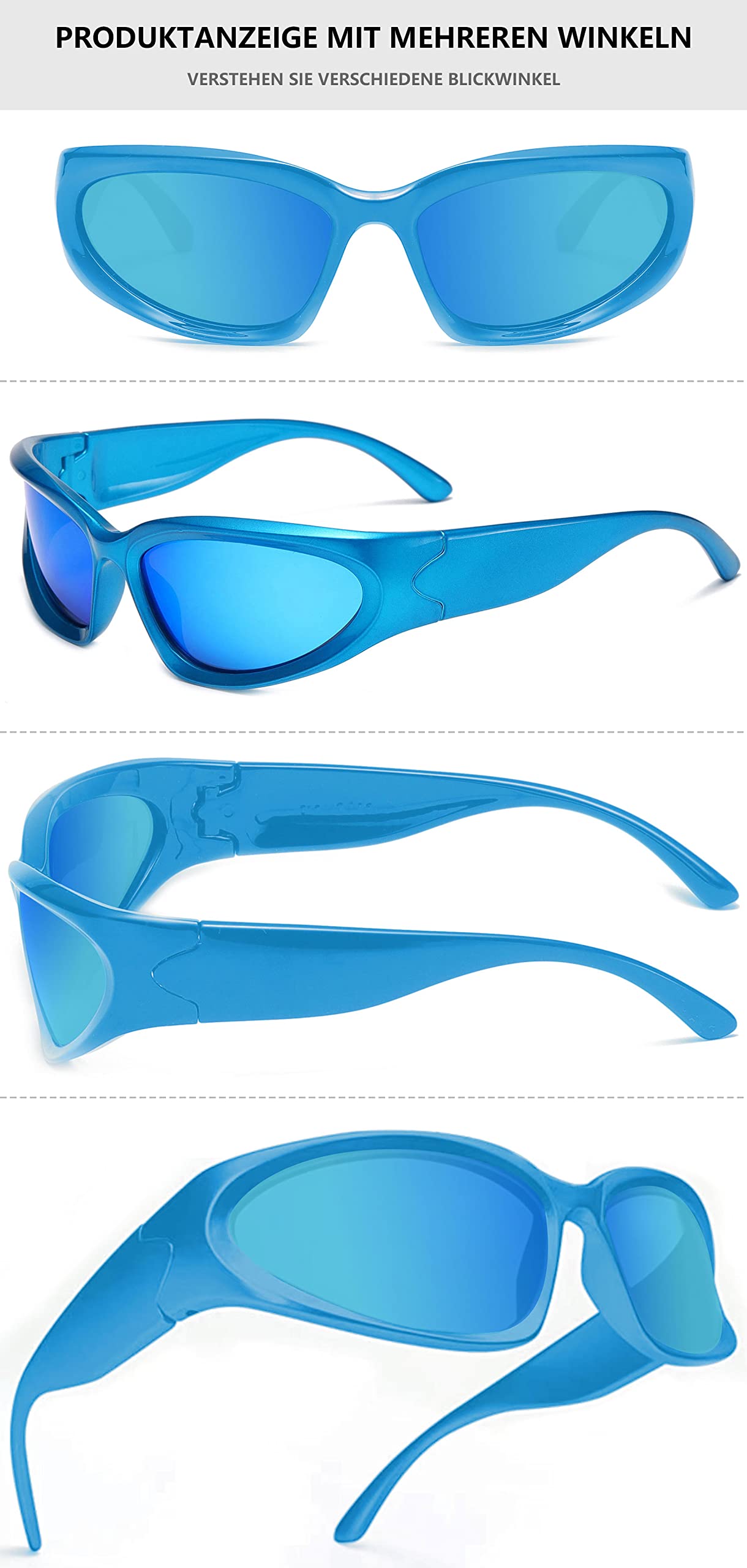 Occhiali Da Nuoto Occhiali Da Sole Polarizzati Vertx Sportivi - Per Ciclismo, Guida, Pesca, 100% UV400 Occhiali Wrap Antiriflesso - Foto 2