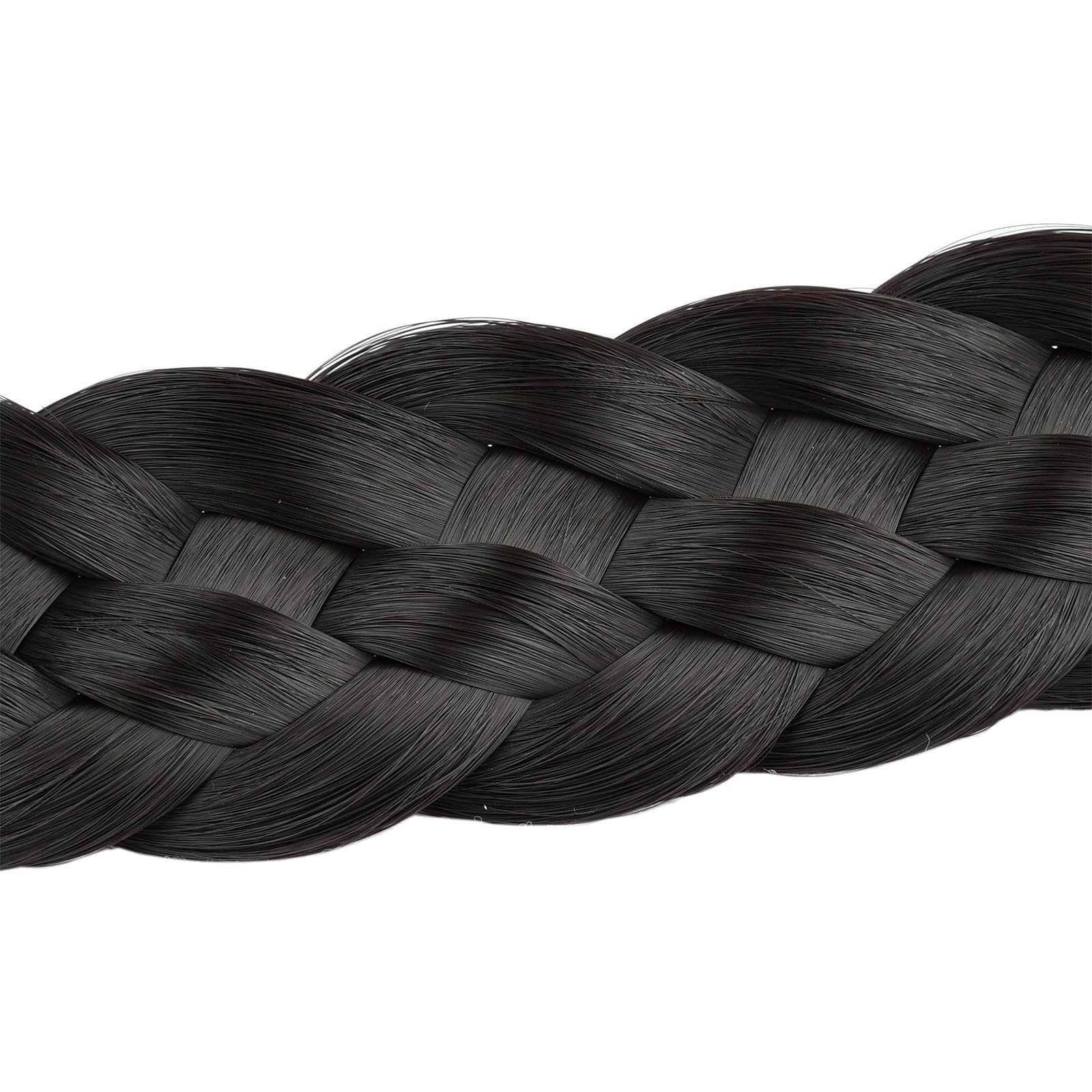 Gledola 5 Strands Synthetic Hair Braid Headband Hair Braided Headband for Women Girl (Deep Brown) - Image 2