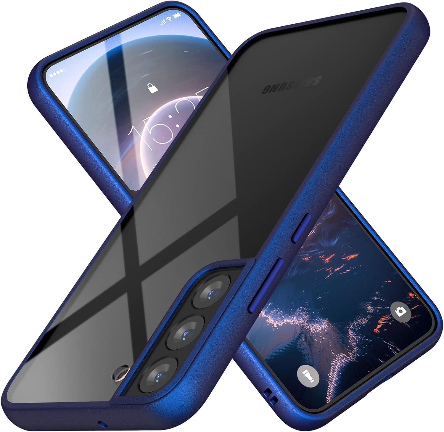 MATEPROX Samsung Galaxy S22 Case, Crystal Clear Hard PC Shockproof