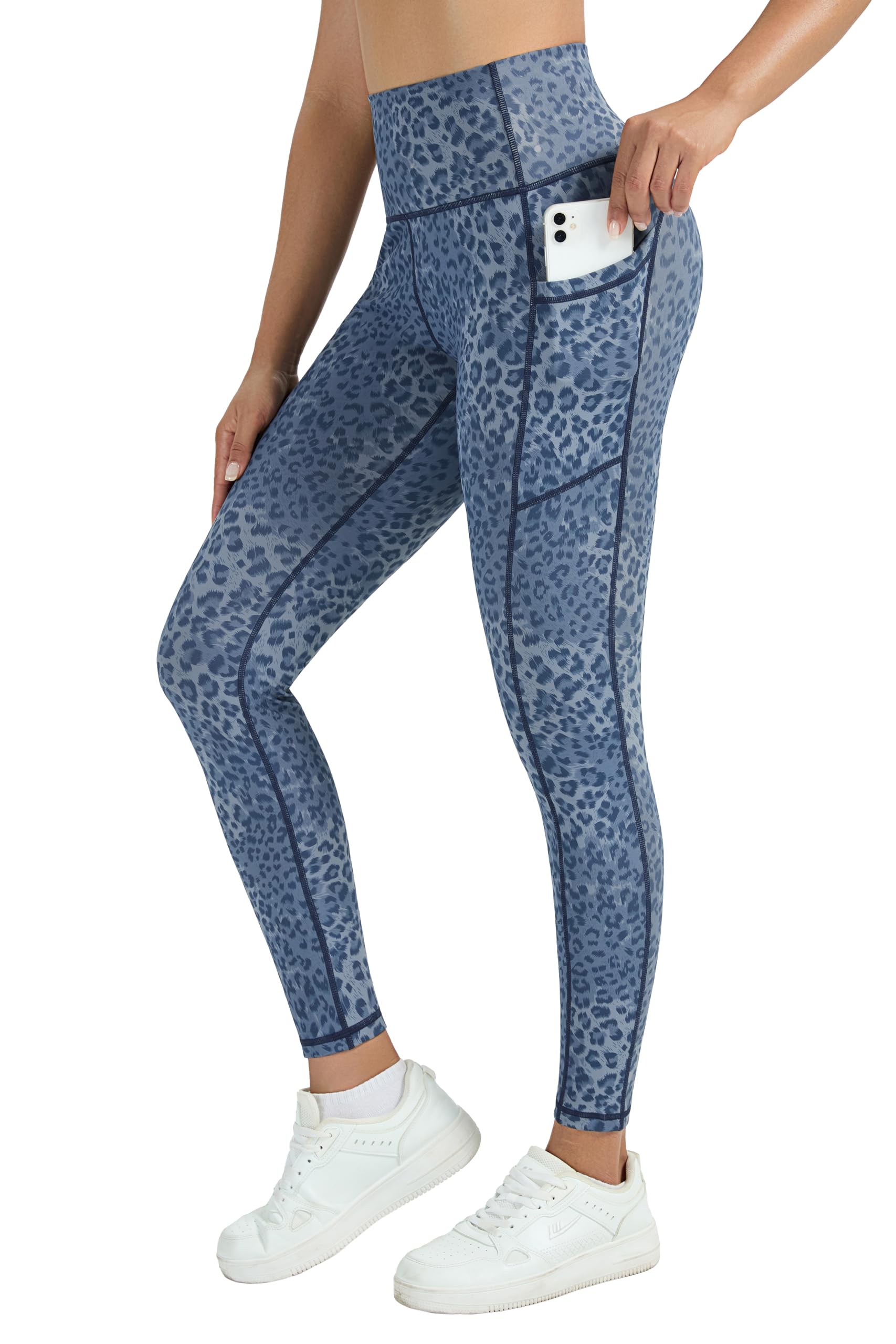 Enjoyoga Sport Leggings Damen mit Tasche - High Waist Sporthose Damen Gym Leggings Laufhose für Sport Gym Yoga