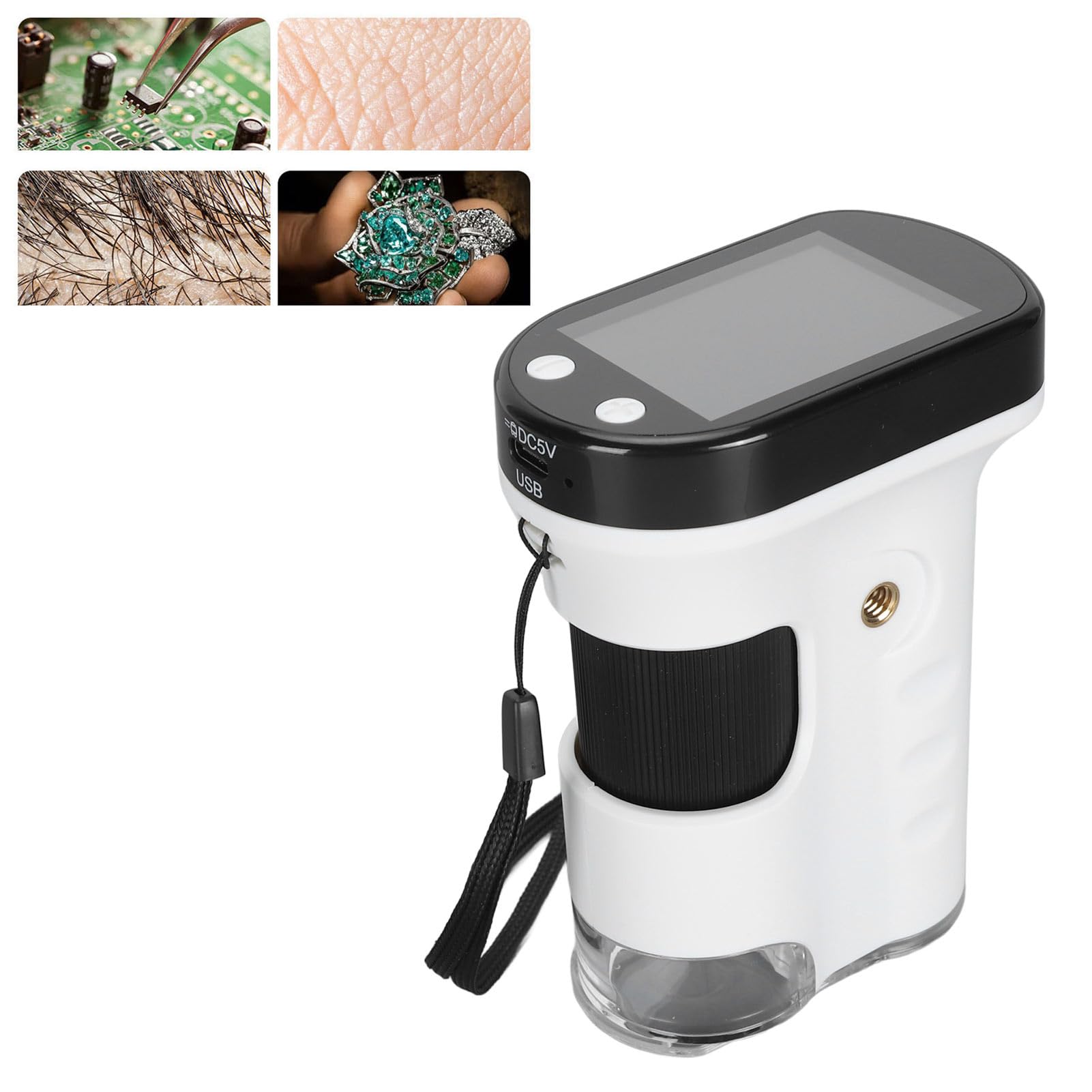 Microscopio Digital para Niños Mini Cámara de Bolsillo Microscopio Digital Portátil 1080P 30 con 2 Portaobjetos de Muestras para Aventuras Al Aire Libre