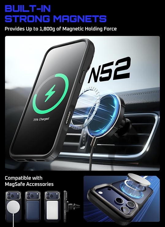 SUPCASE for iPhone 17 Pro Max Case with Camera Control Button, Black