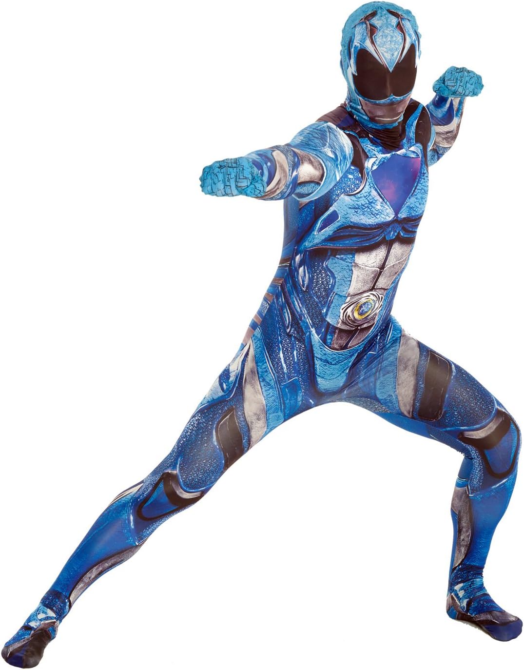 Morphsuits Blue Power Ranger Costume Adult, Mens Deluxe Power Ranger Costume