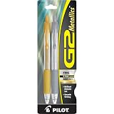 Pilot, G2 Metallics Gel Roller Pens, Fine Point 0.7 mm, Gold & Silver, Pack of 2 – view 1