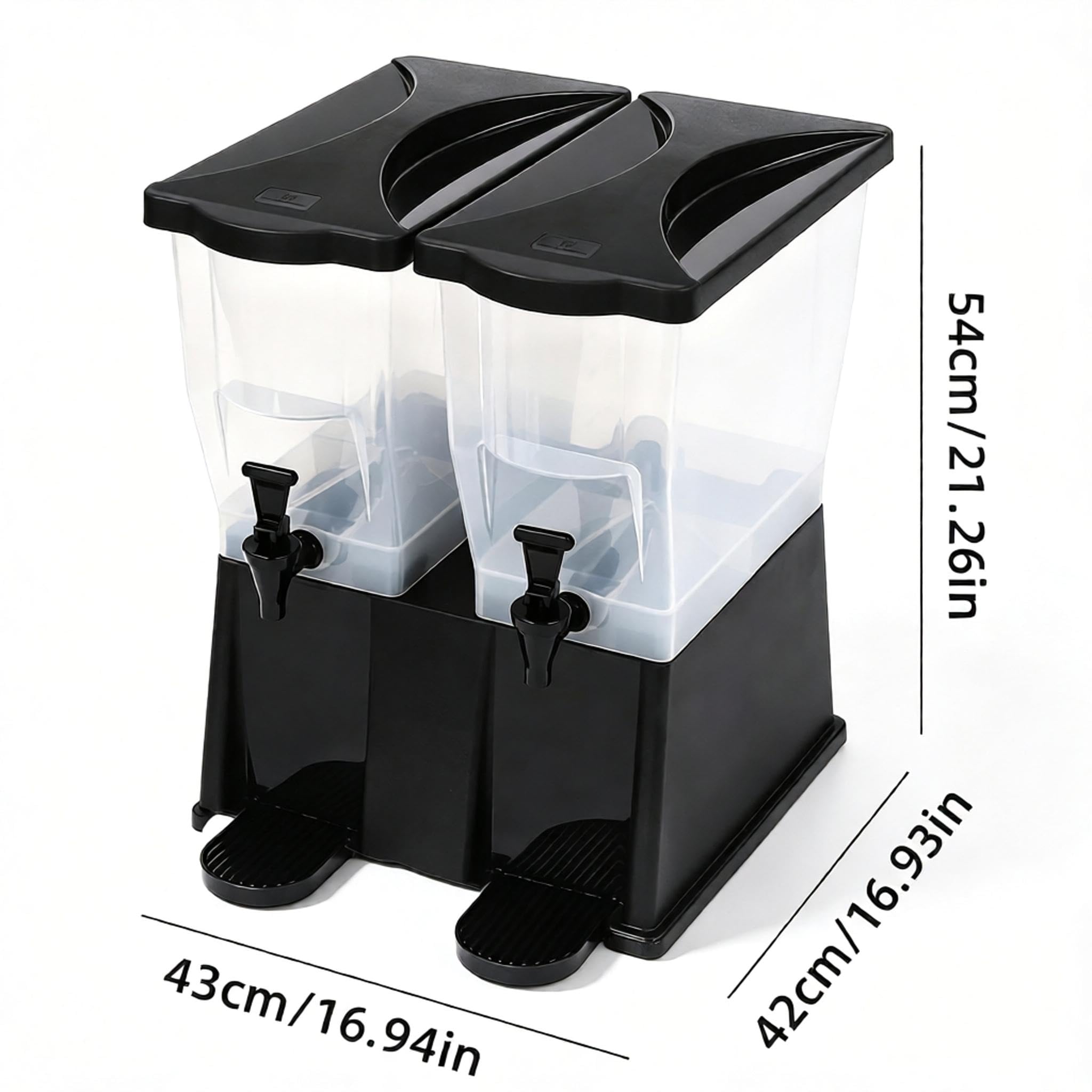 Dispensador De Bebidas De 6 Galones, Dispensador De Jugo De Doble Tanque De 22 L Con 2 Grifos Y Tapa, Contenedores Comerciales Para Bebidas De Jugo, Tanques De Plástico Desmontables Para Fiestas,