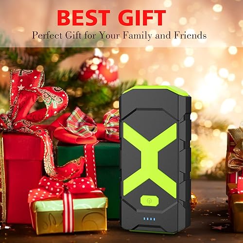 Miniatura 9 de BOOKOO Arrancador de 2000 A para cochebarcocortacésped (motor diésel de 8.0 L de gas6.5 L) portátil de 12 V con cables, cargador de pared, carga