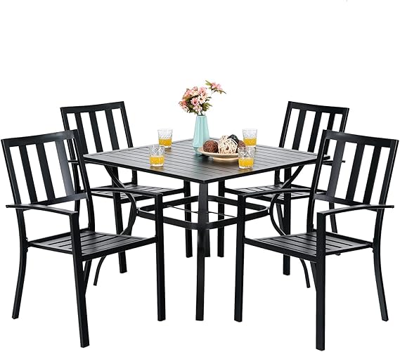 Sophia & William Patio Table and Chairs Wrought Iron
