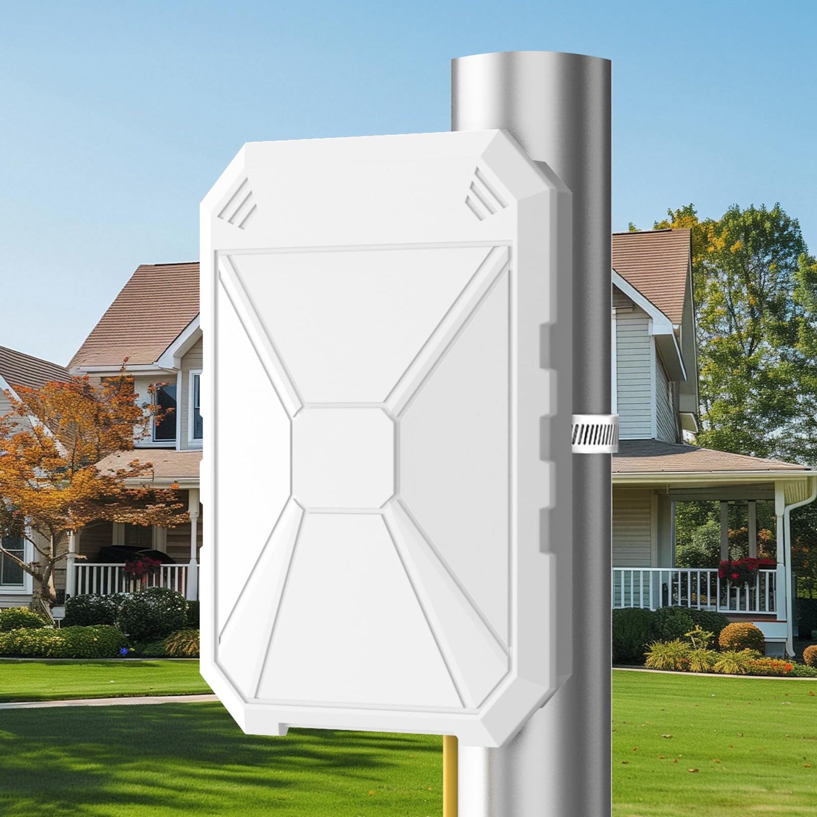 N300 Potente Ripetitore WiFi Esterno, wifi Extender Esterno, Amplificatore WiFi Con 4 antenne integrate, Resistente Alle Intemperie IP67, WPA/WPA2, Passivo PoE, Porta Ethernet, Per Giardino e Patio