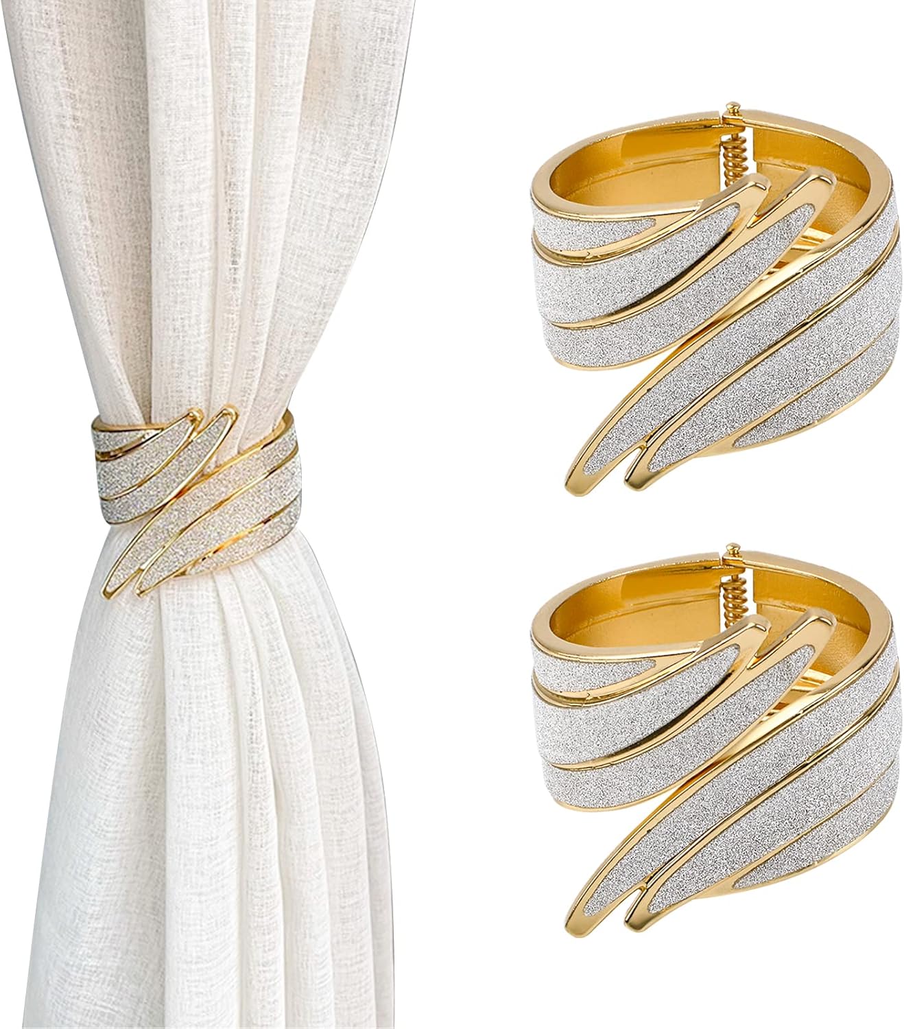 UFURMATE Curtain Tie Backs, 2Pcs Zinc Alloy Creative