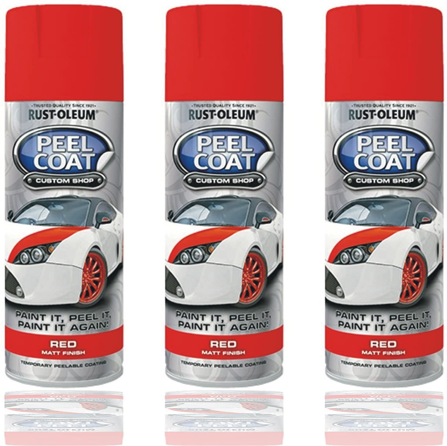 Buy RustOleum Red Peel Coat Spray Paint, 3 X 400ml temporary Peelable