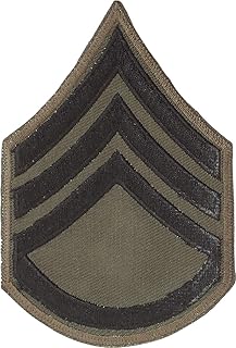 US ARMY 戦闘服用階級章 ミリタリーワッペン OD 2等軍曹 ワンサイズ