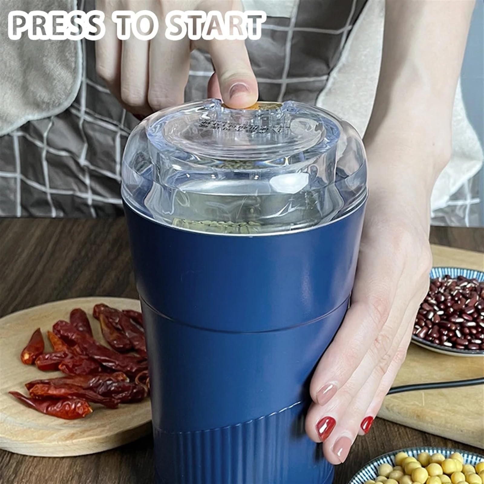 Molinillo mezclador eléctrico, Molinillo de pimienta eléctrico pequeño, herramienta molienda especias cocina for granos café, máquina portátil, viaje(Nero)