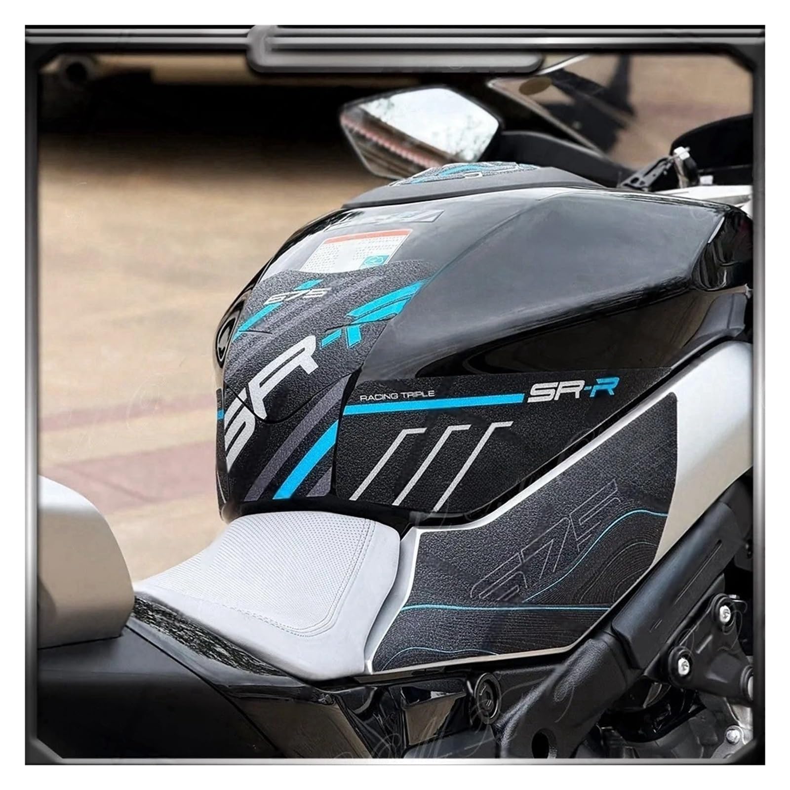 Motorrad Tankpad Für CF&MOTO 675srr 675 Sr-r 675 SR-R 675 SRR Motorrad Zubehör Aufkleber Kit Frosted Kraftstoff Tank Pad Tankdeckel Schutz Aufkleber
