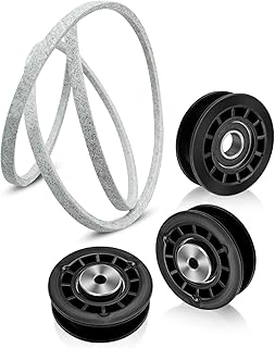 587969201 & 2 587973001 Lawn Mower Idler Pulley with 580364609 Belt Compatible With Husqvarna AWD Belt Repair kit, Pulleys Belt Kit Fits for LC356VB LC221RH, L 321AHX L, 321AH Model, Replace 580364603