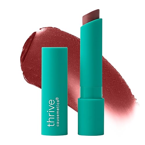 Thrive Causemetics Tinte labial mate hidratante Sheer Strength, maquillaje diario esencial para mujeres, bálsamo labial ligero y cremoso,