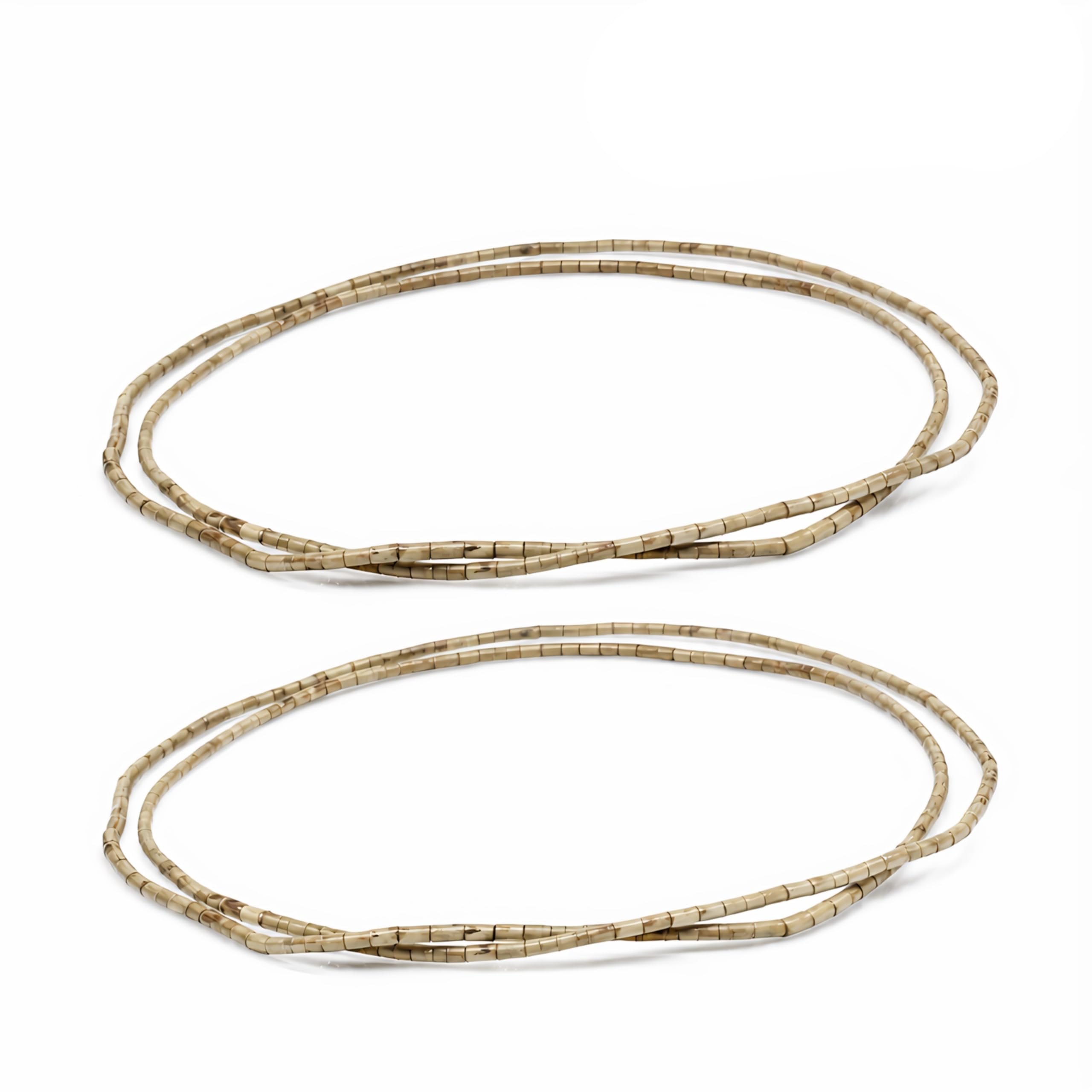 Tulsi Kanthi Mala Necklace | Lightweight Spiritual Bead Chain for Meditation | Daily Wear | Yoga | Prayer & Traditional Devotional Use | Pack of 2-image-1