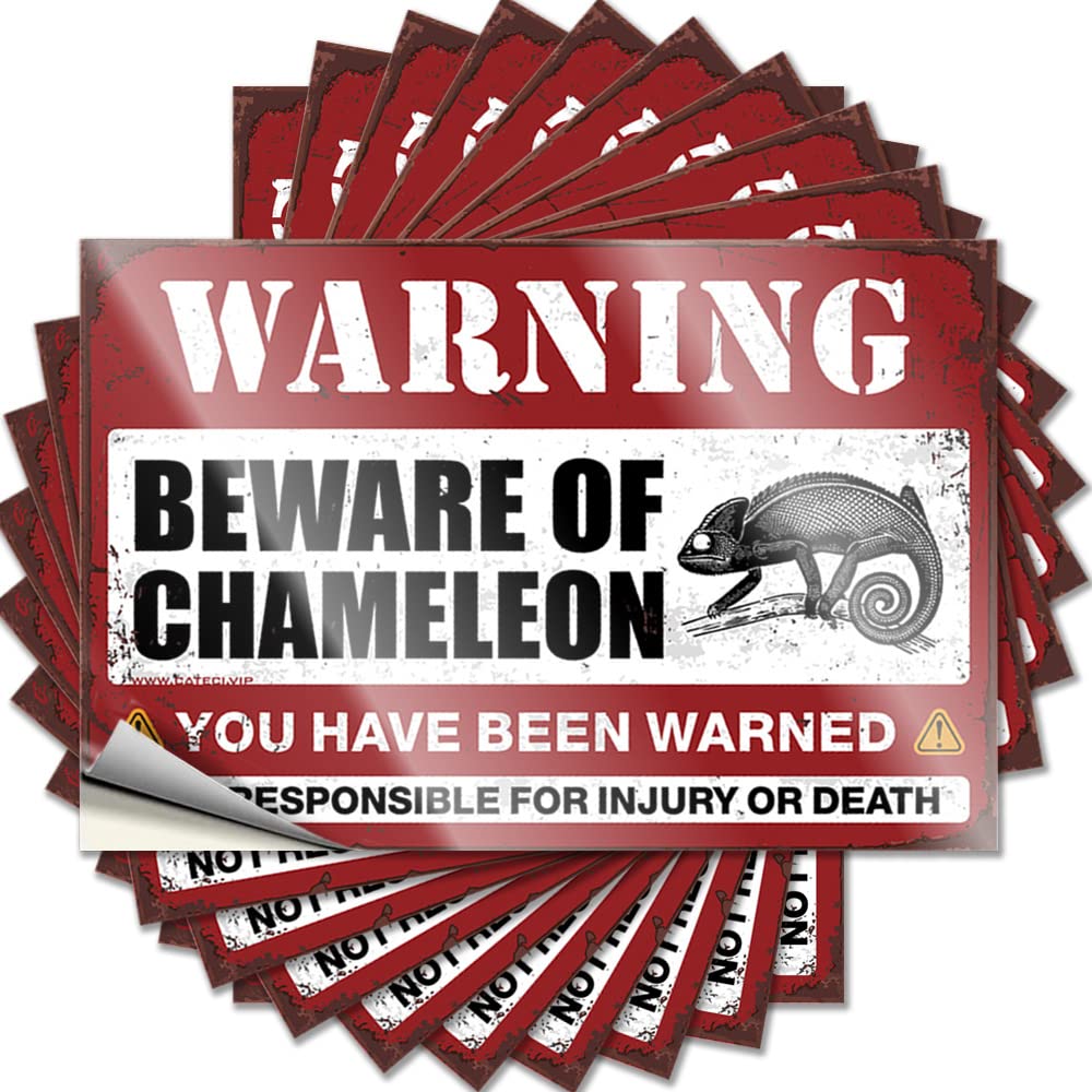 Bumper Home Peel and Stick - Beware of Chameleon Accessories Scented Waterproof Vinyl for Bike(6X9CM)