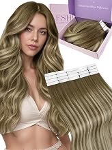 Fshine Adhesive Hair Extensions Natural Hair 30 g 30 cm | Application with Invisible and Seamless Tape, Adhesive Extensions Natural Hair, Practical for Travel, Lays Flat