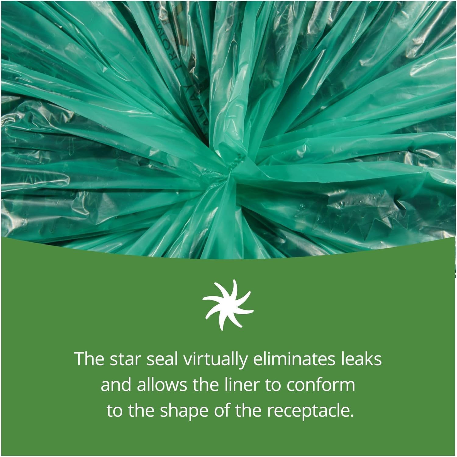 Green 33 Gallon Biodegradable Tearproof Trash Bags