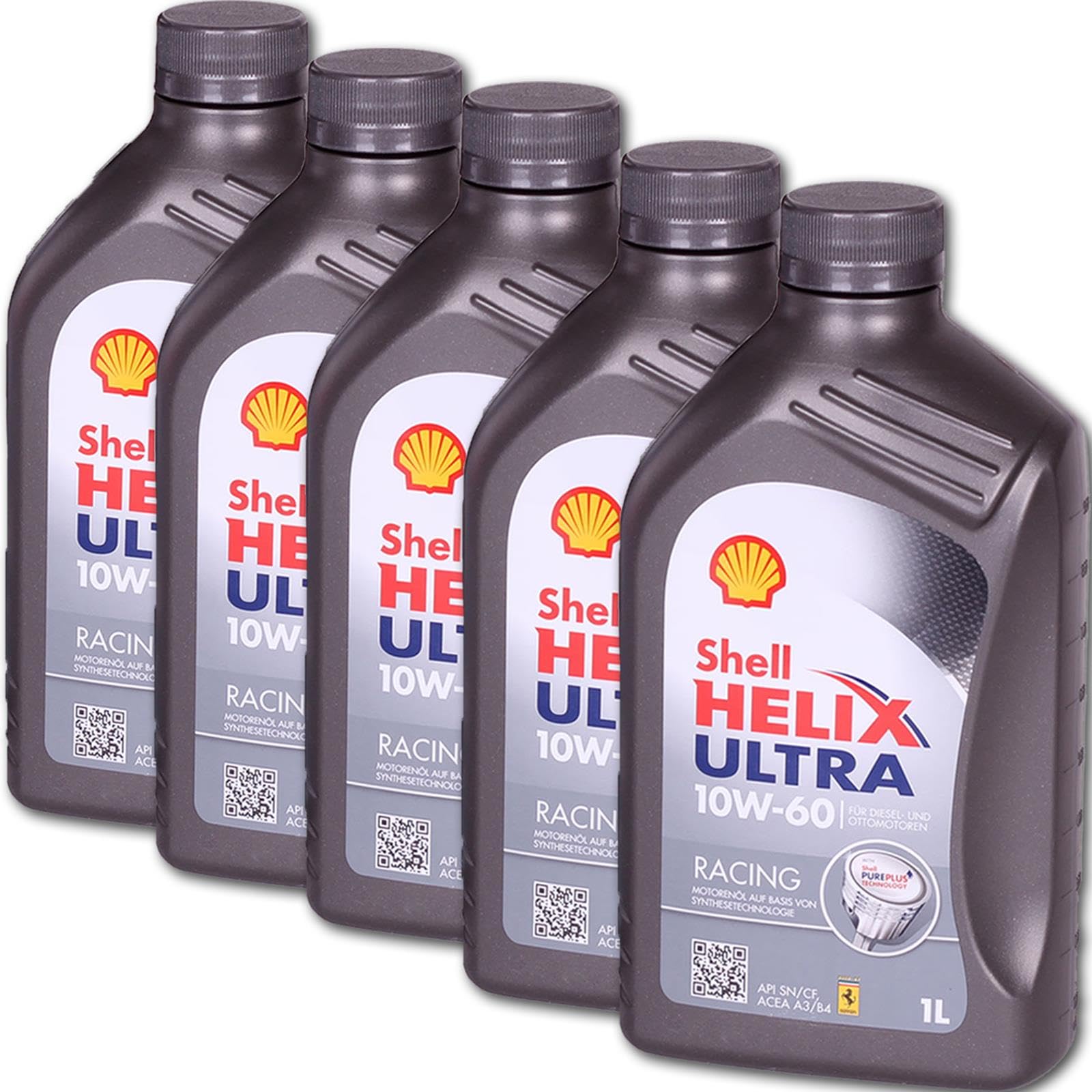 Shell 5x 550040760 Motoröl (1 L) | 5x 550040760, Helix Ultra Racing 10W-60